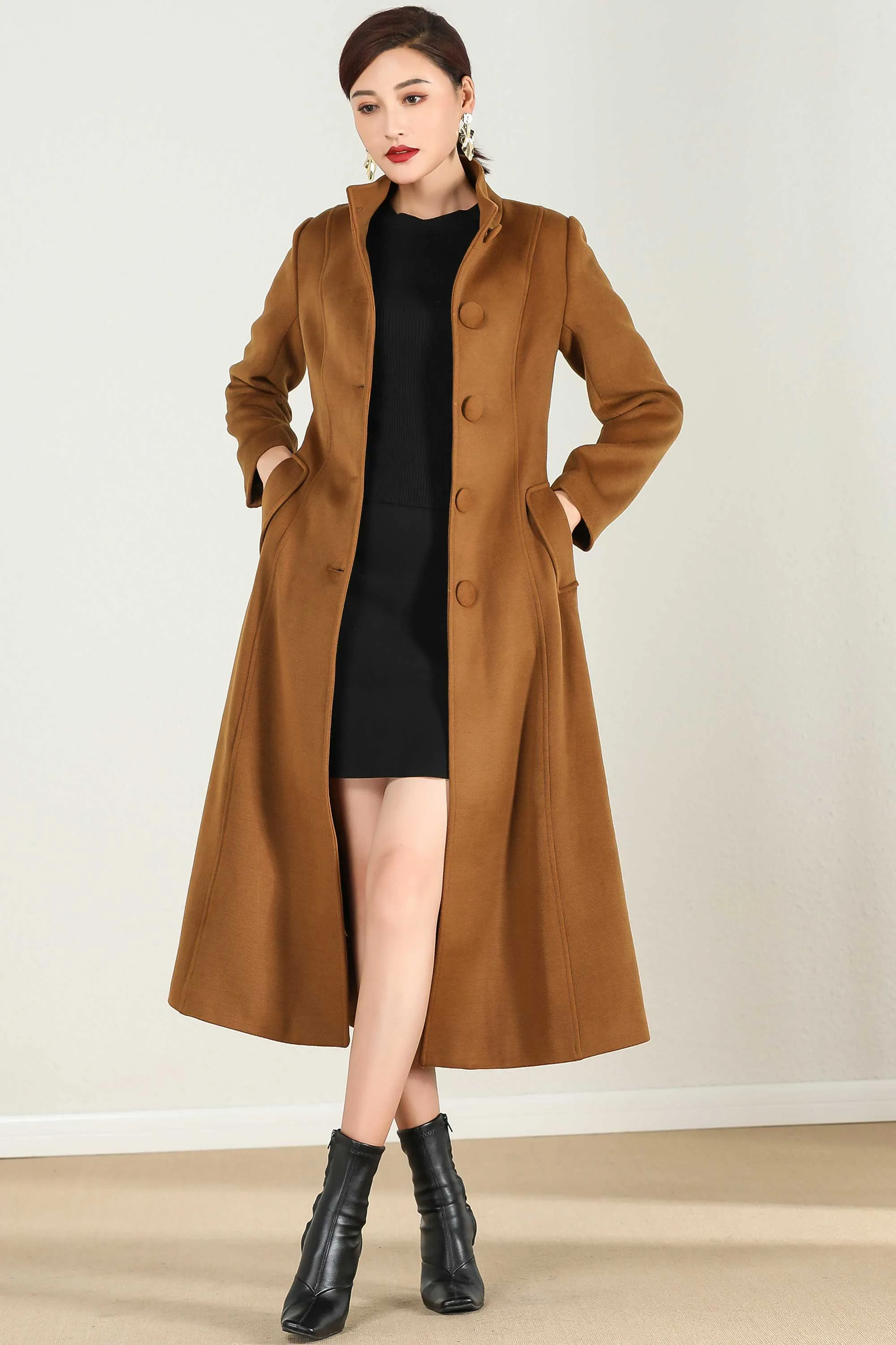 A line women's winter fall warm coat 243101