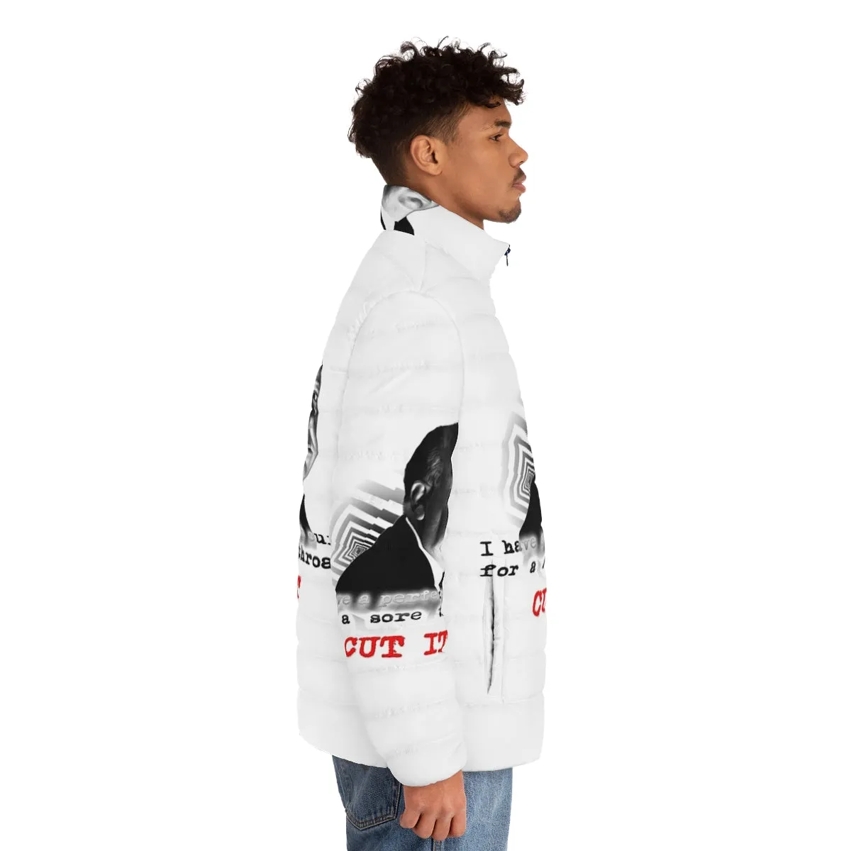 Alfred Hitchcock Inspired Puffer Jacket