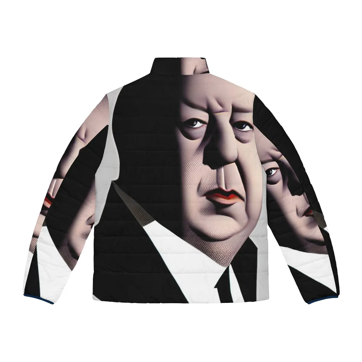 Alfred Hitchcock Portrait Puffer Jacket - Iconic Director's Movies