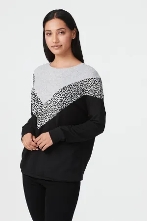 Animal Print Relaxed Jumper