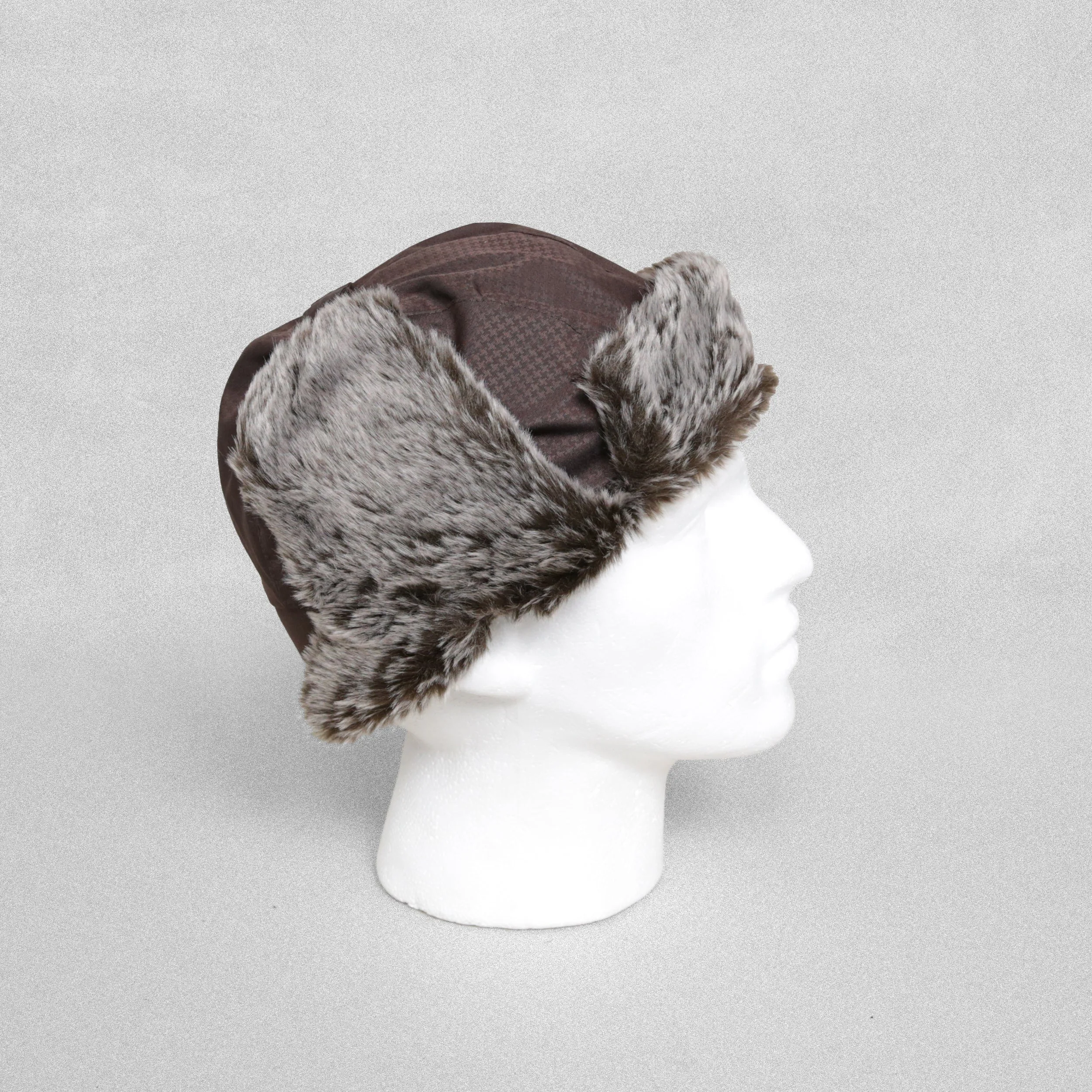 Arctic Fox Trapper Hat with Faux Fur - Brown