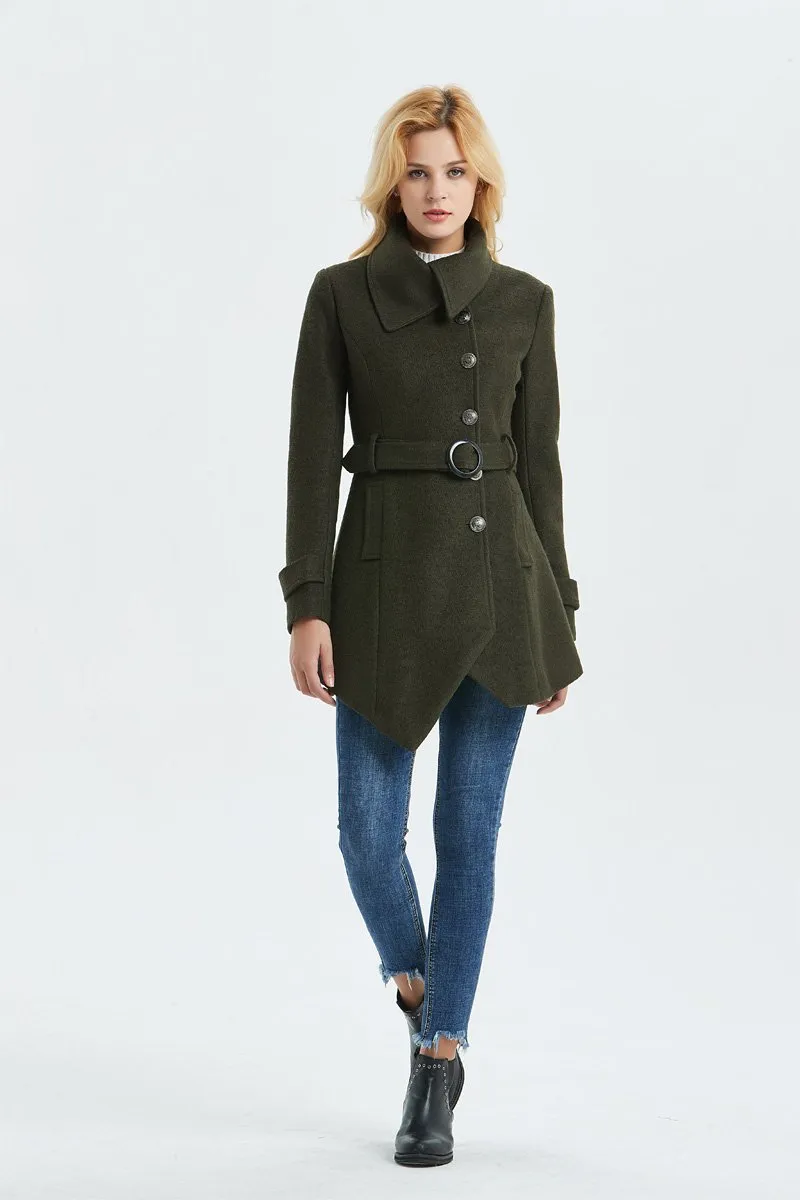 Army green coat, warm coat C1320