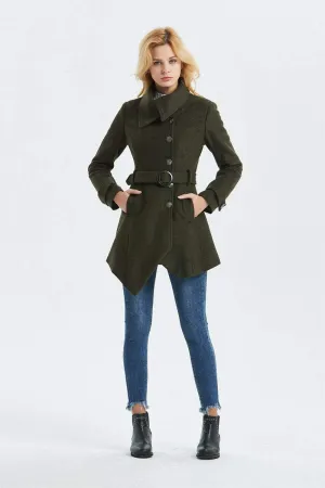 Army green coat, warm coat C1320