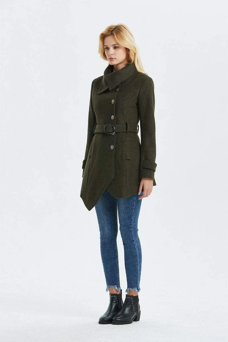 Army green coat, warm coat C1320