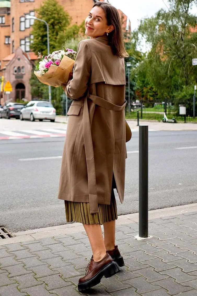 Autumn Long Trench Coat Women C3036