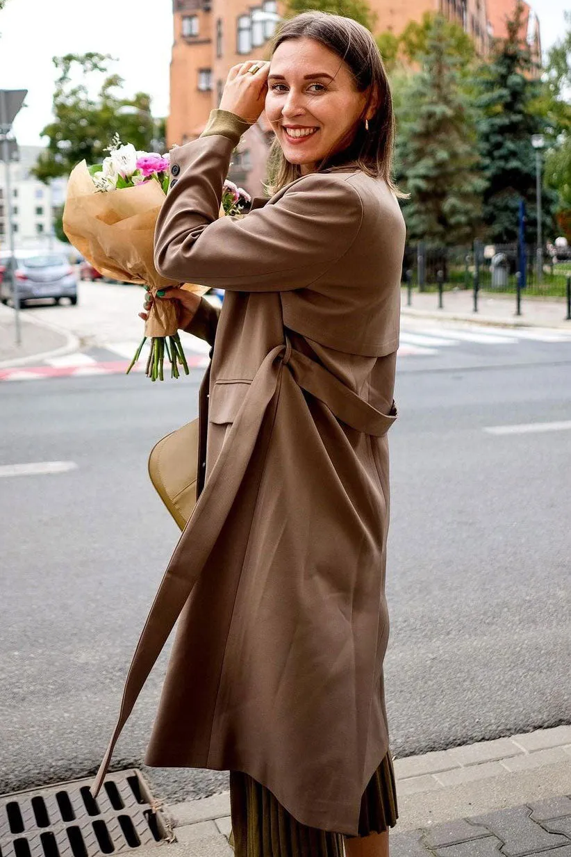 Autumn Long Trench Coat Women C3036