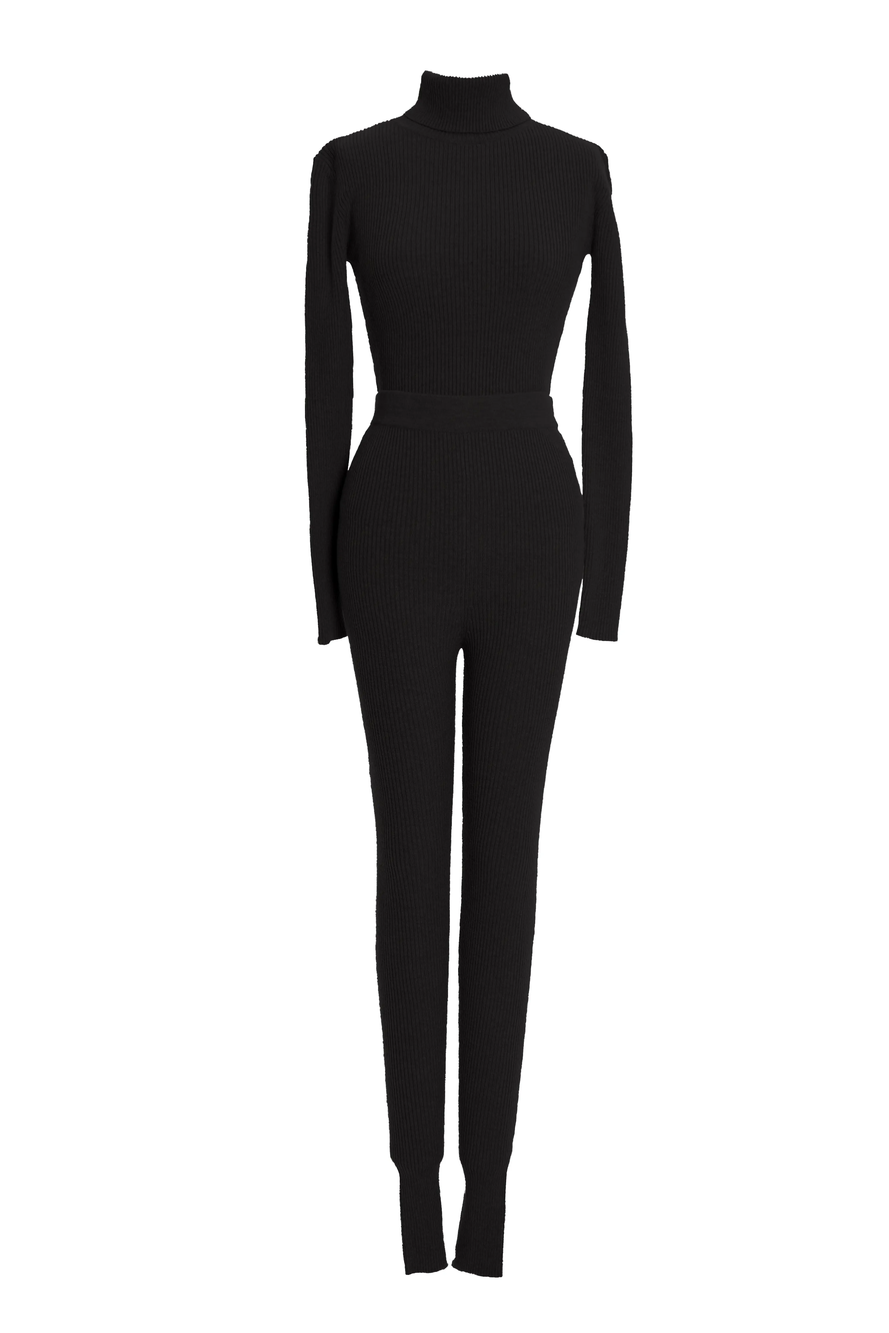 Black Arlett Turtleneck Bodysuit