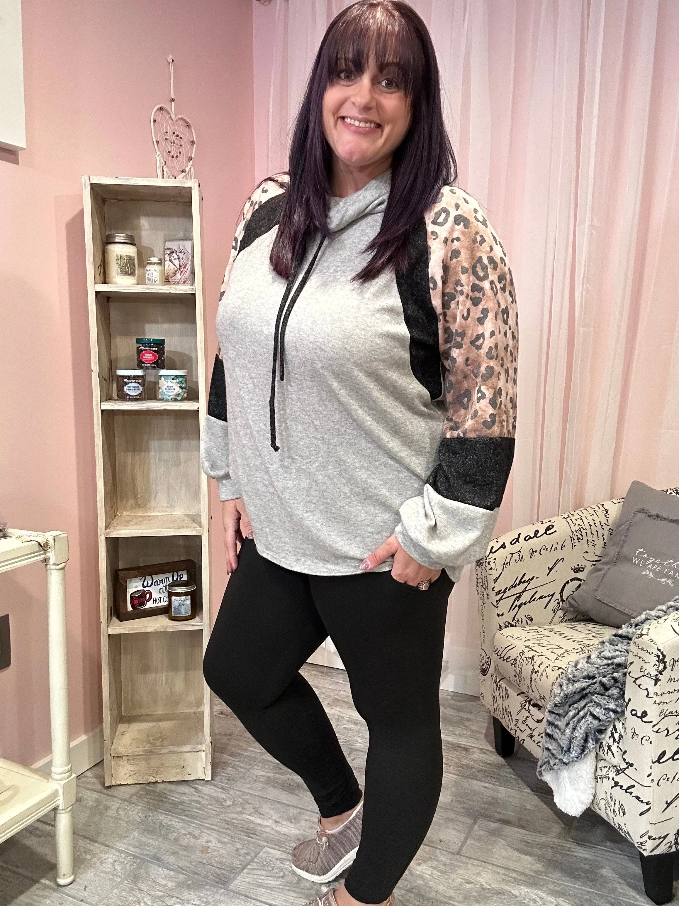 Black Fleece Lined Leggings with Pockets