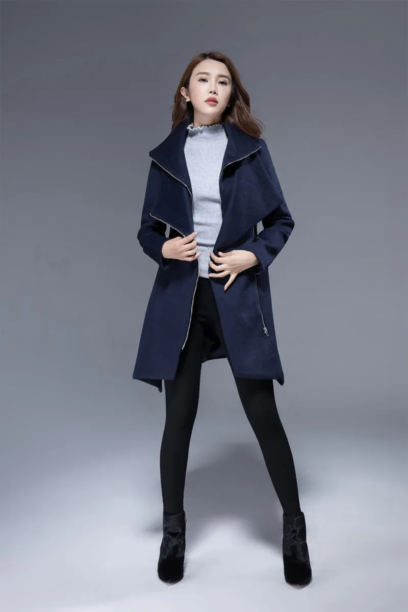 blue wool wrap jacekt 1817