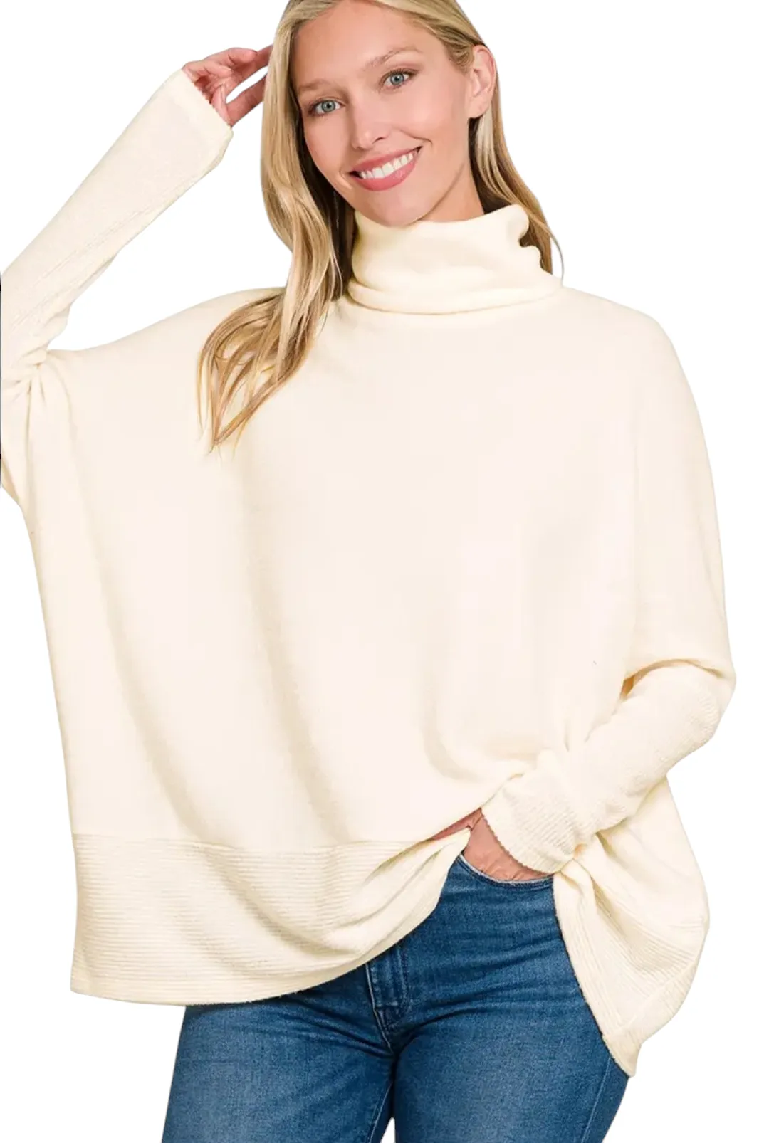 Brushed Turtleneck Sweater - Multiple Colors Available