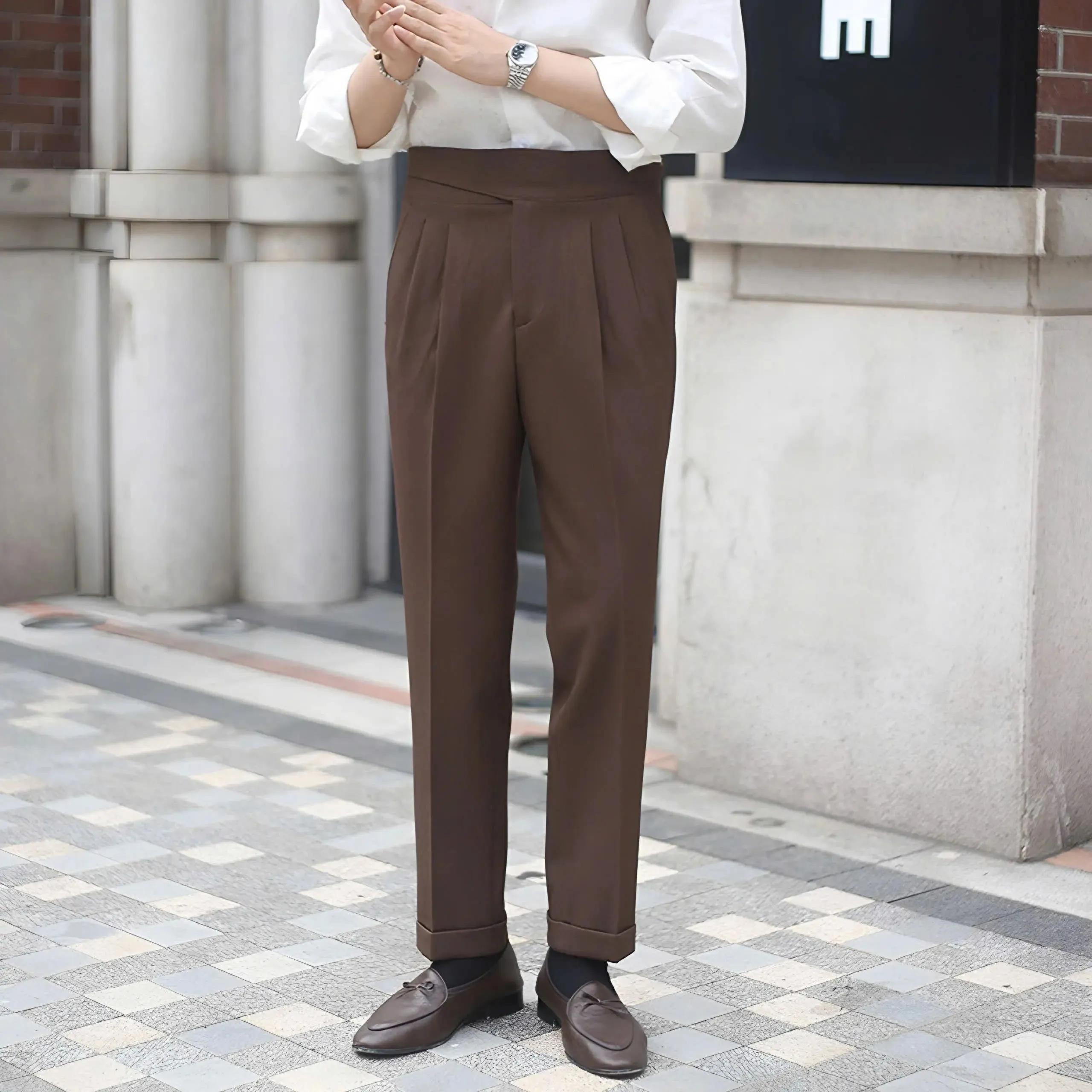 Corduroy Elegant Trousers - Cross & Crown