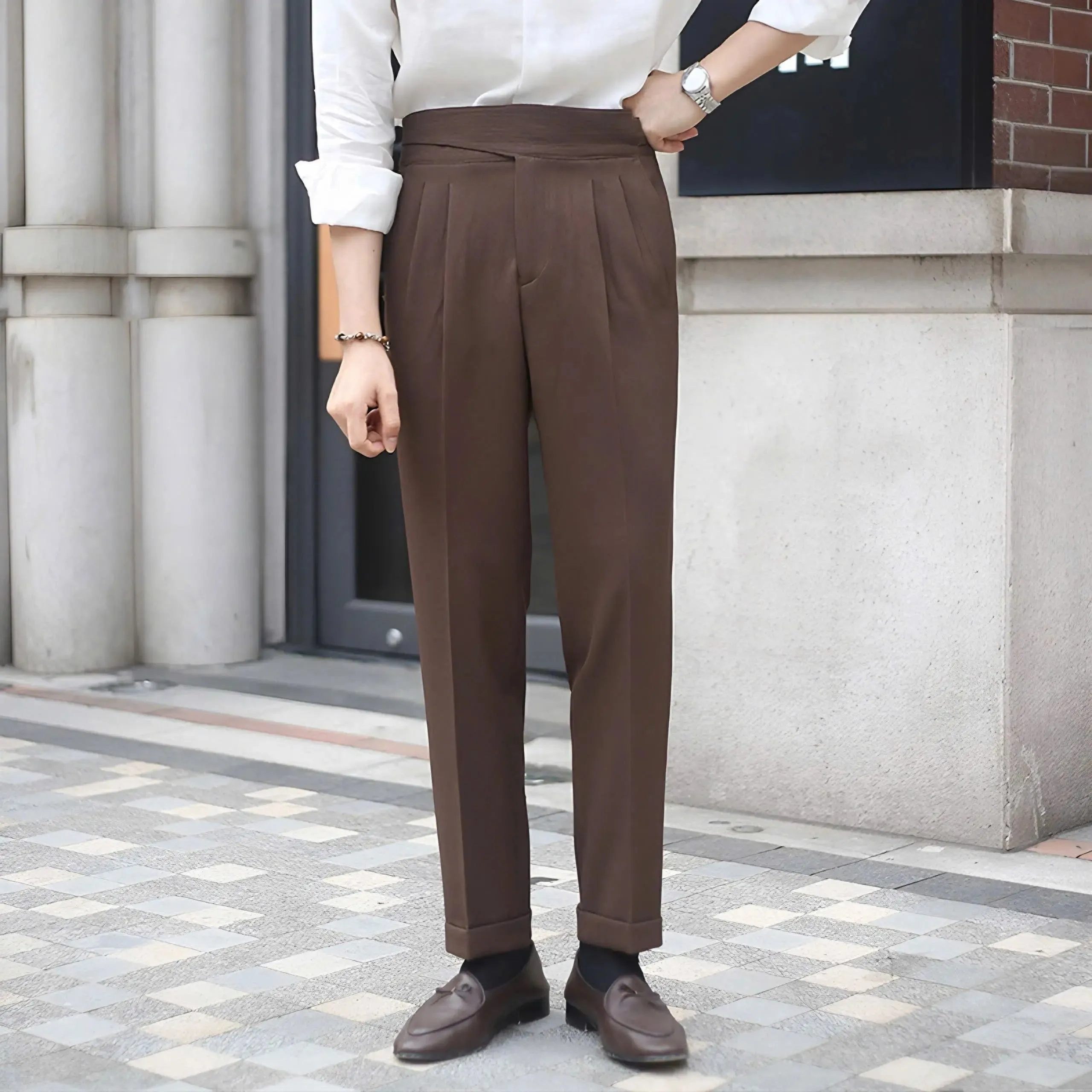 Corduroy Elegant Trousers - Cross & Crown