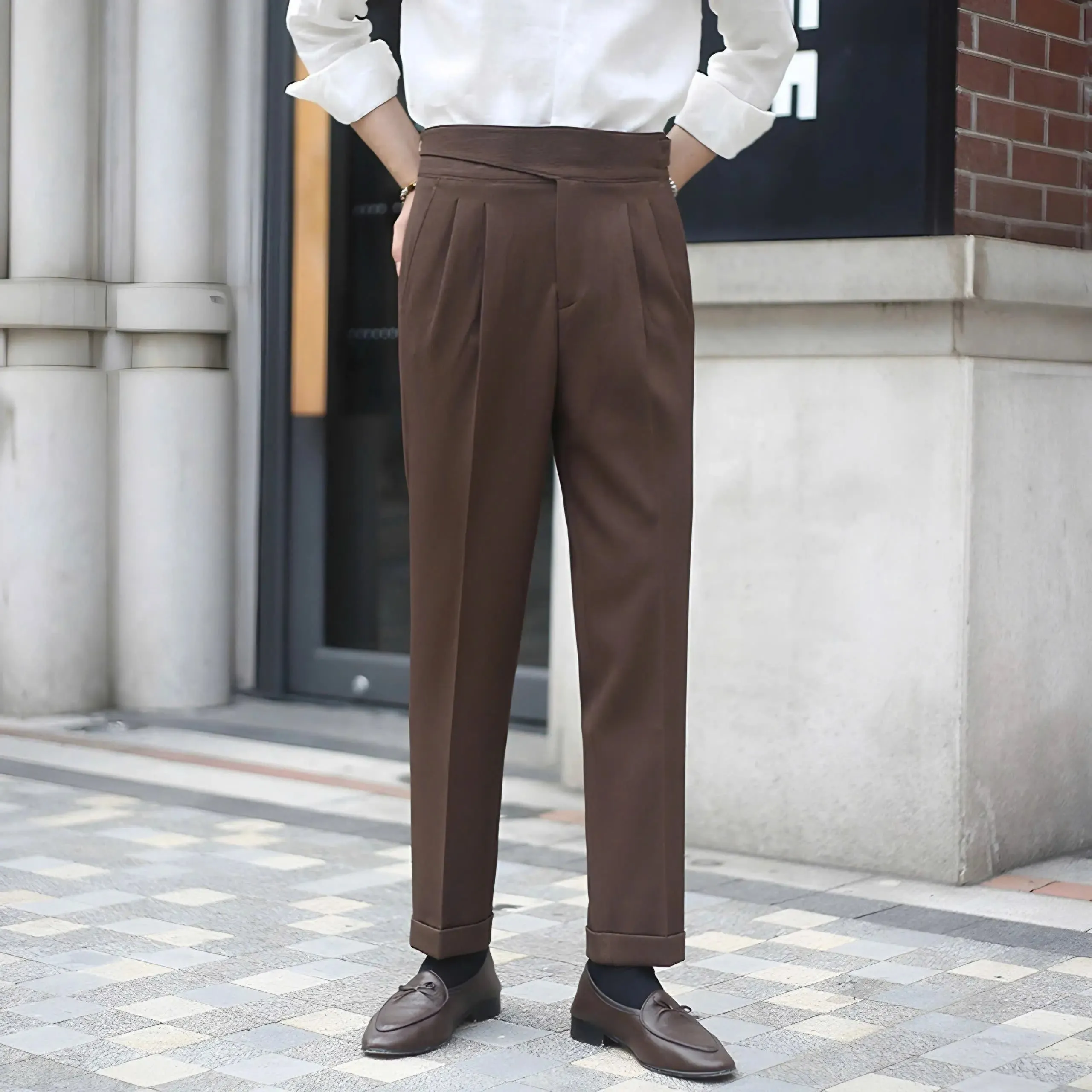 Corduroy Elegant Trousers - Cross & Crown