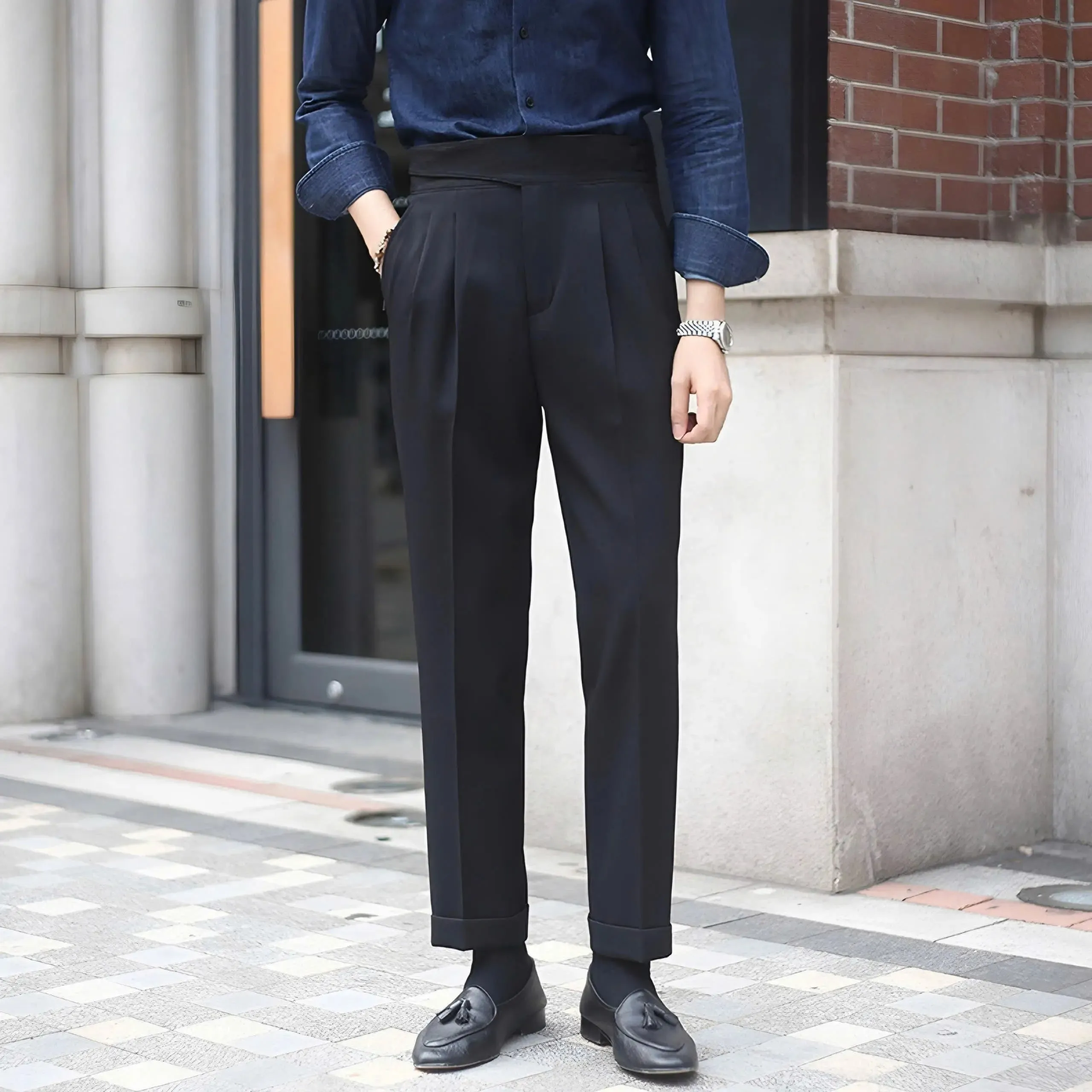 Corduroy Elegant Trousers - Cross & Crown