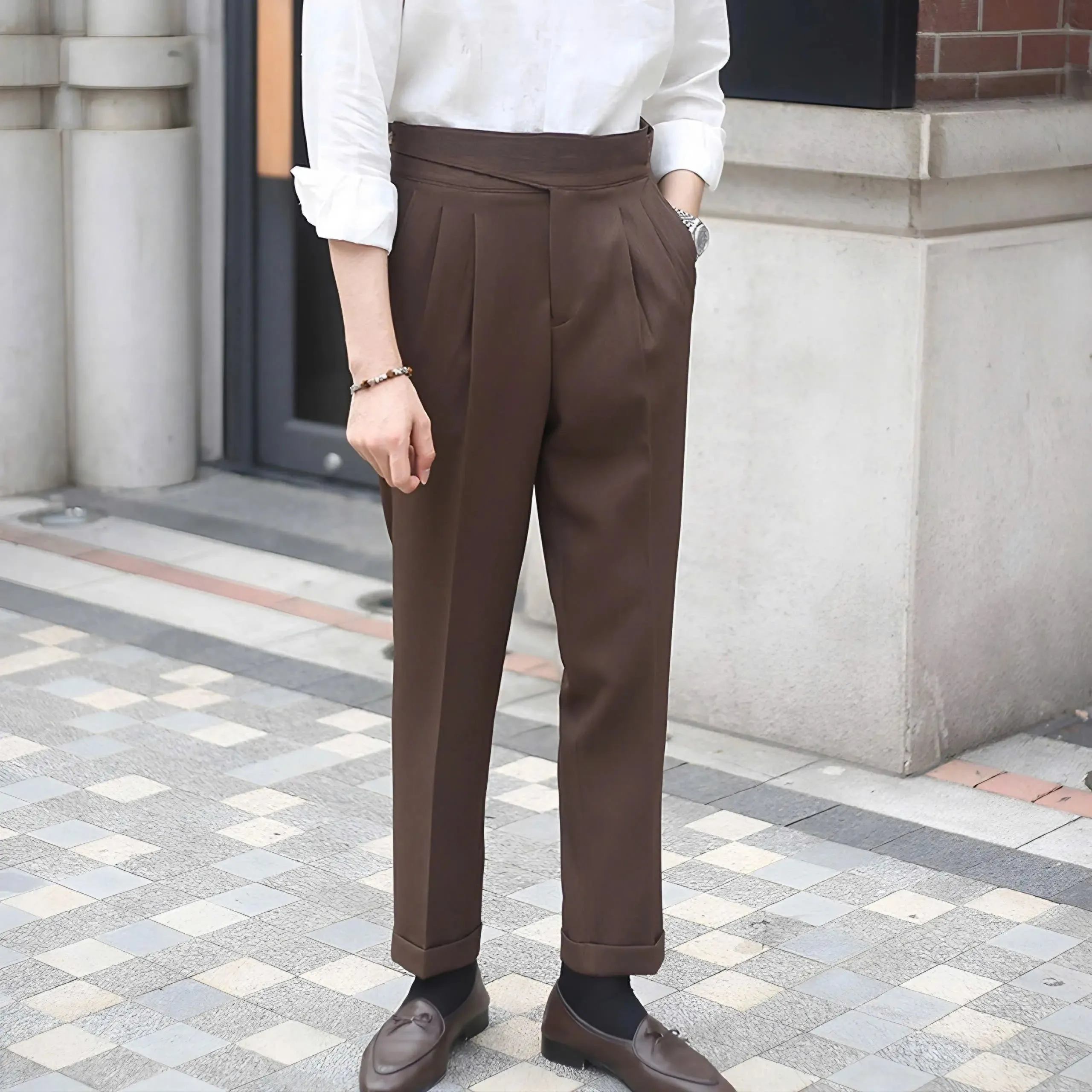 Corduroy Elegant Trousers - Cross & Crown