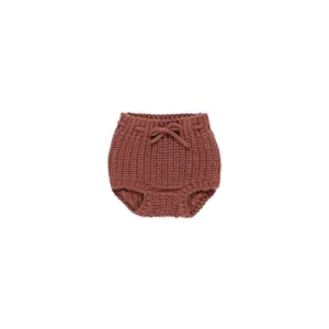 Cranberry Knit Tie Bloomer - Quincy Mae