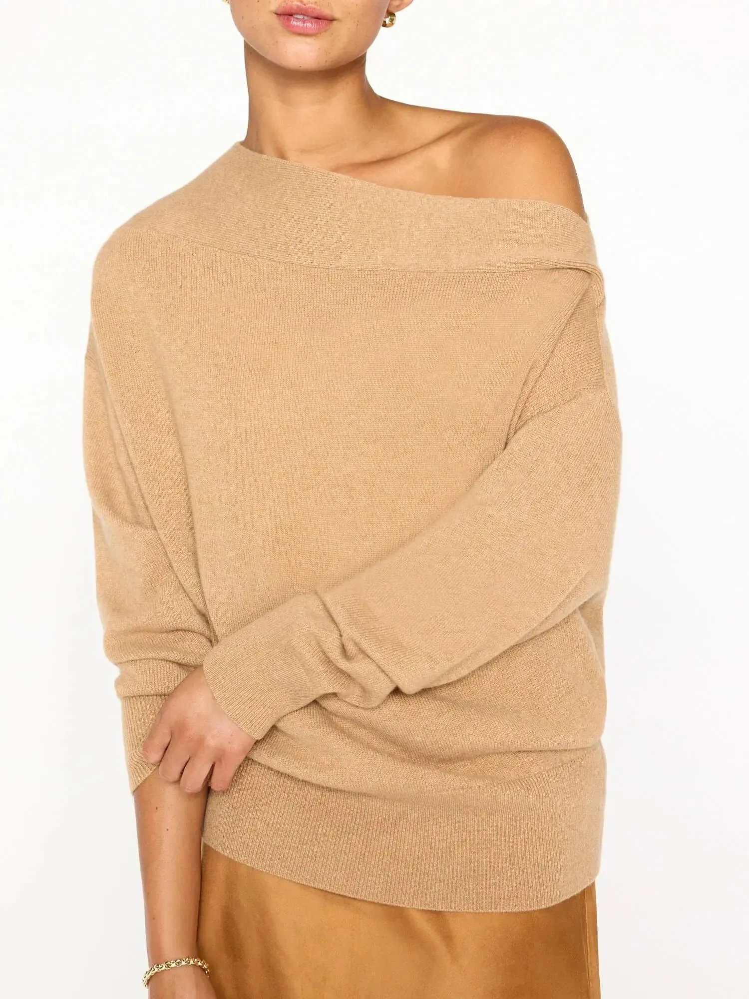 Dunne Pullover - Camel Melange