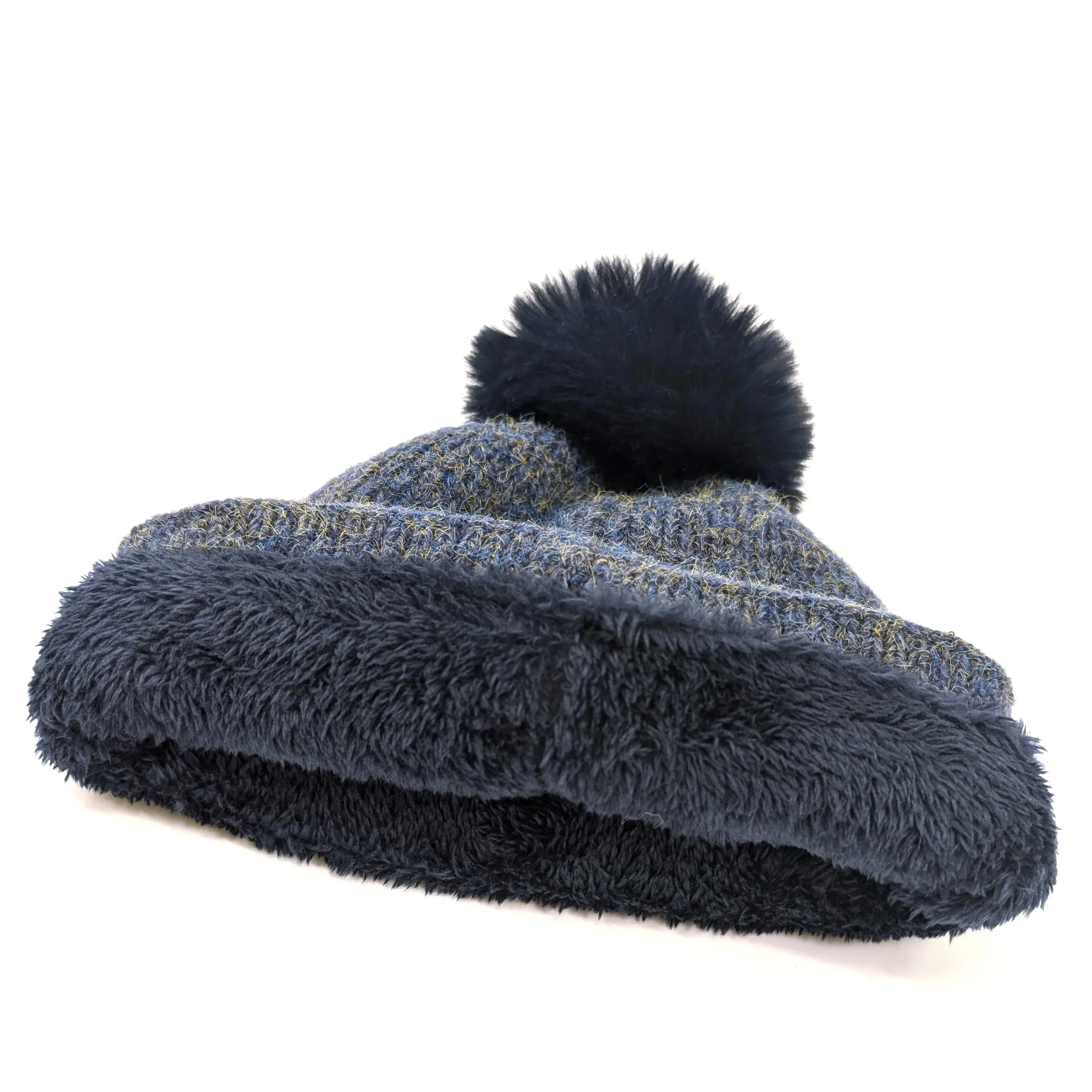 Free Sequin Faux Fur PomPom Hat - 3 Assorted