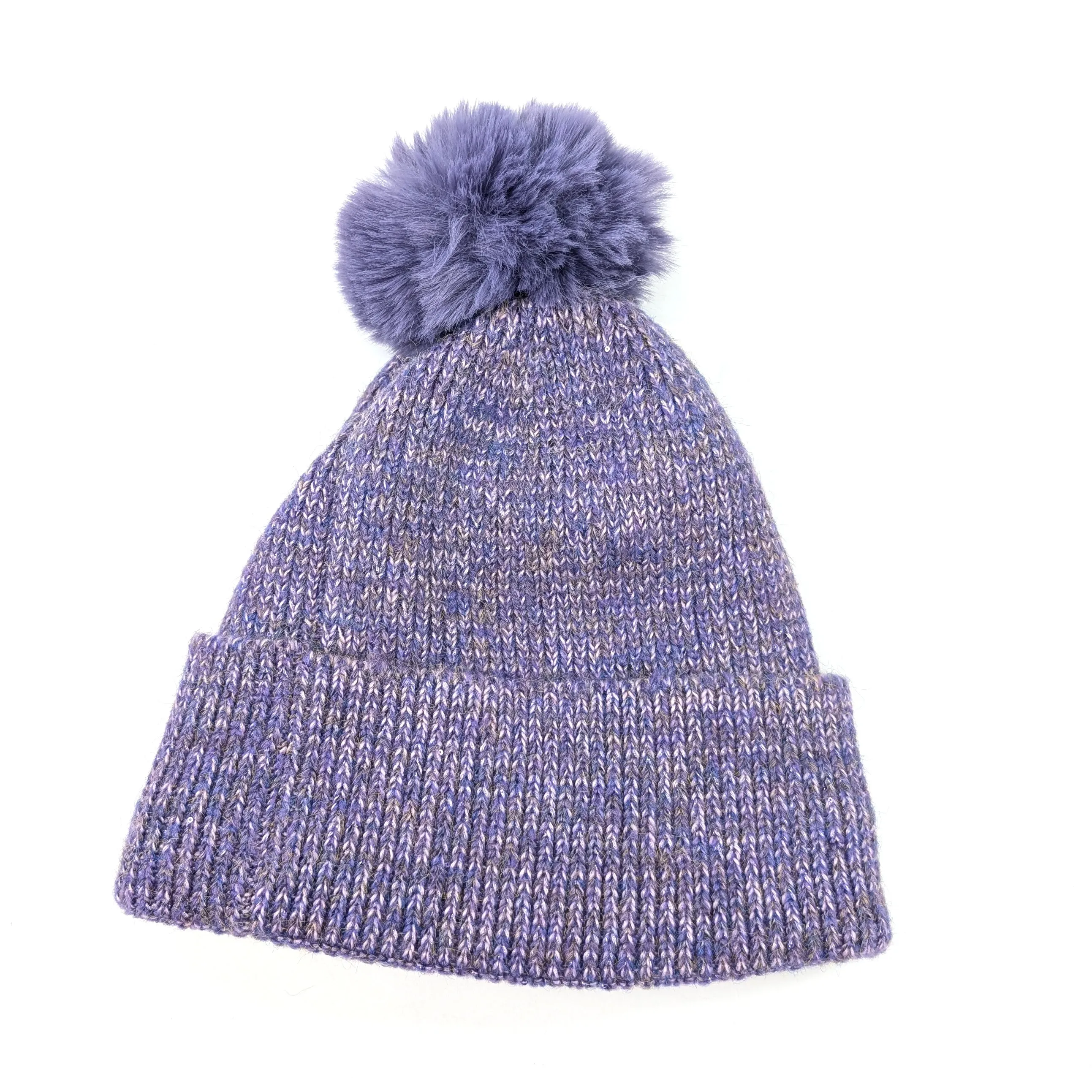 Free Sequin Faux Fur PomPom Hat - 3 Assorted