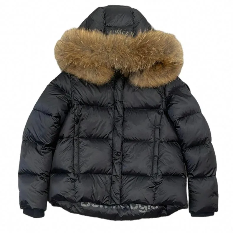 Girls Black Puffer Jacket