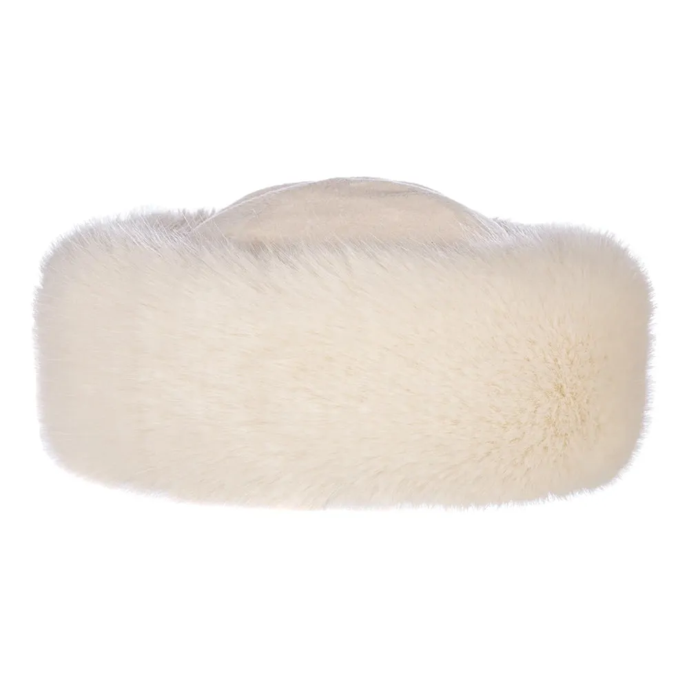 Helen Moore Faux Fur Winter Hat - Ivory