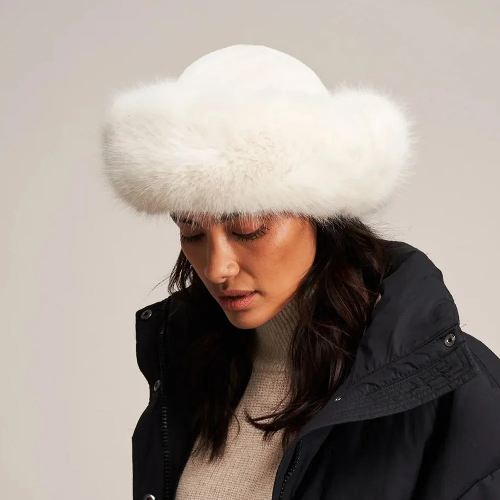 Helen Moore Faux Fur Winter Hat - Ivory