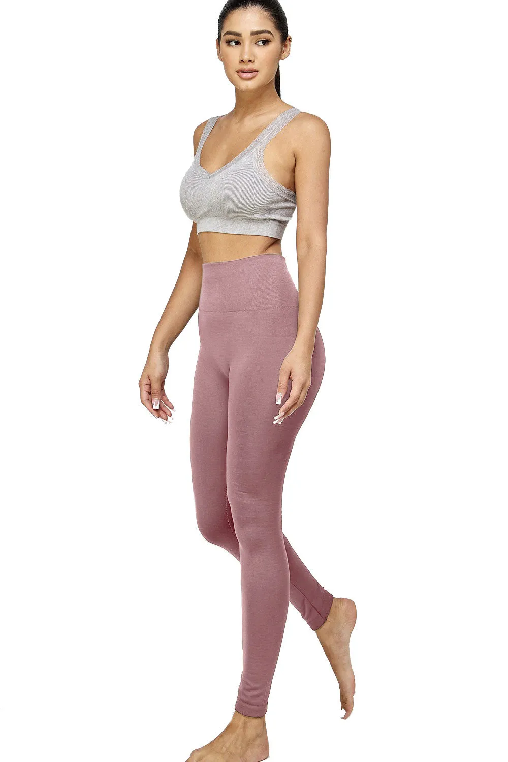 High Waist Seamless Fleece Lined Leggings