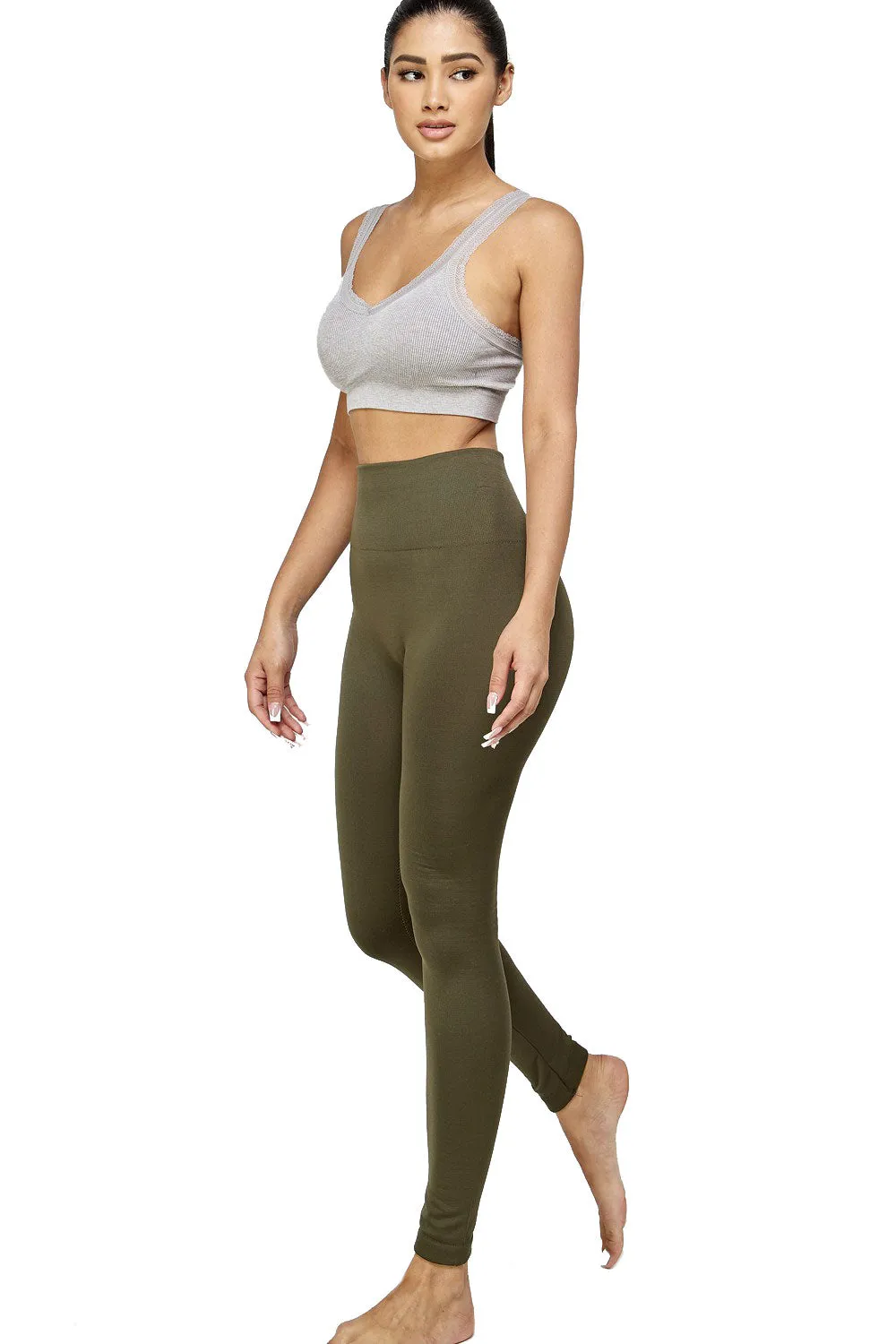 High Waist Seamless Fleece Lined Leggings