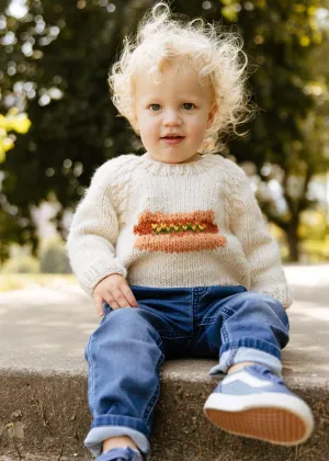 Hot Dog Crewneck Sweater - Ivory