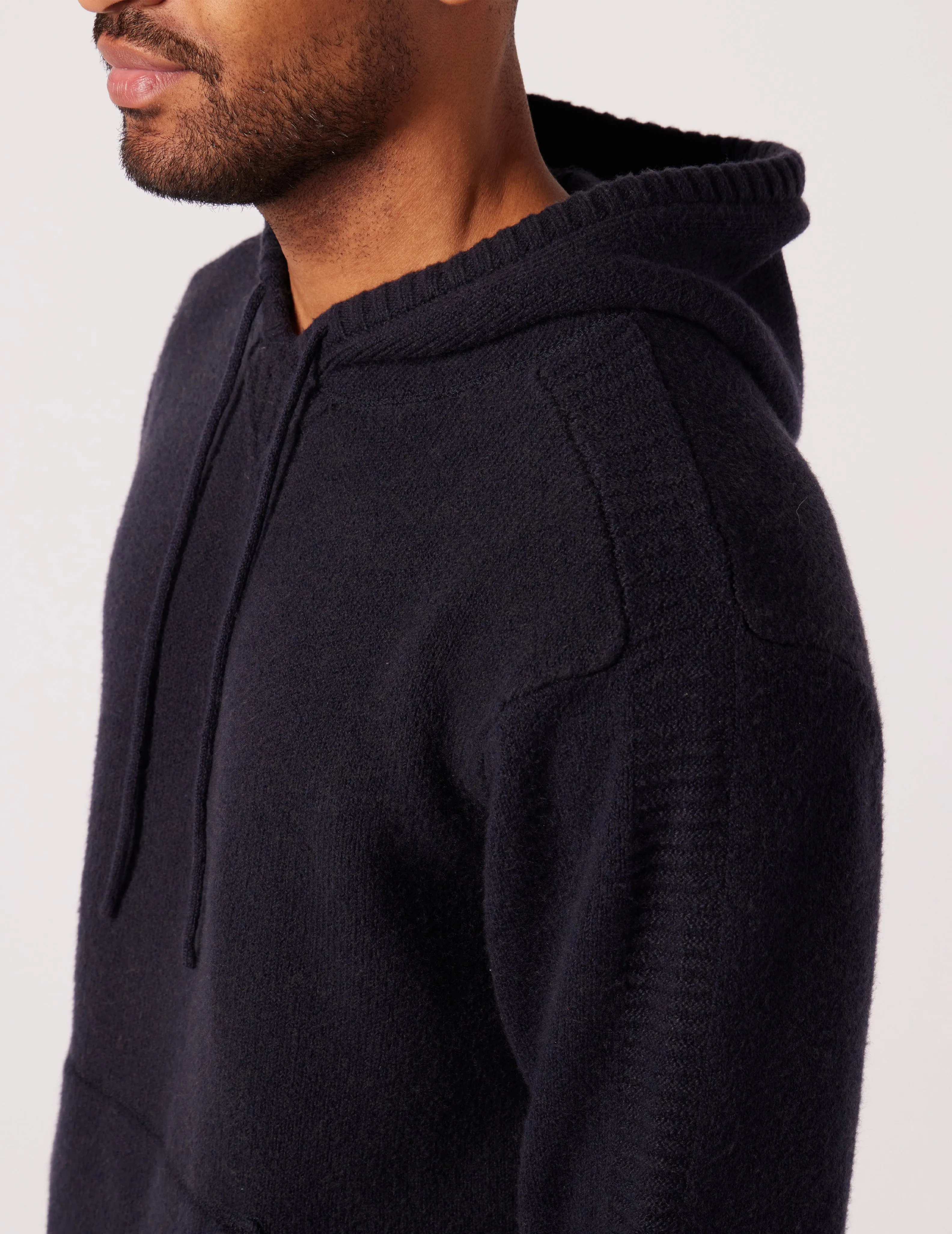 Knit Up Unisex Hoodie: Black