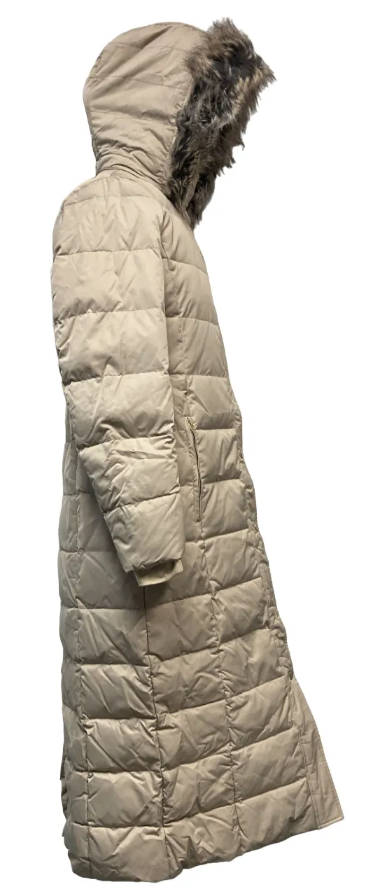 Lands' End Women's Long Puffer Jacket Stone