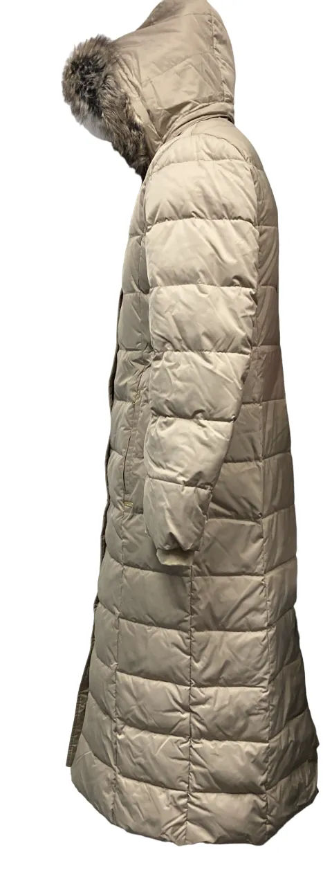 Lands' End Women's Long Puffer Jacket Stone