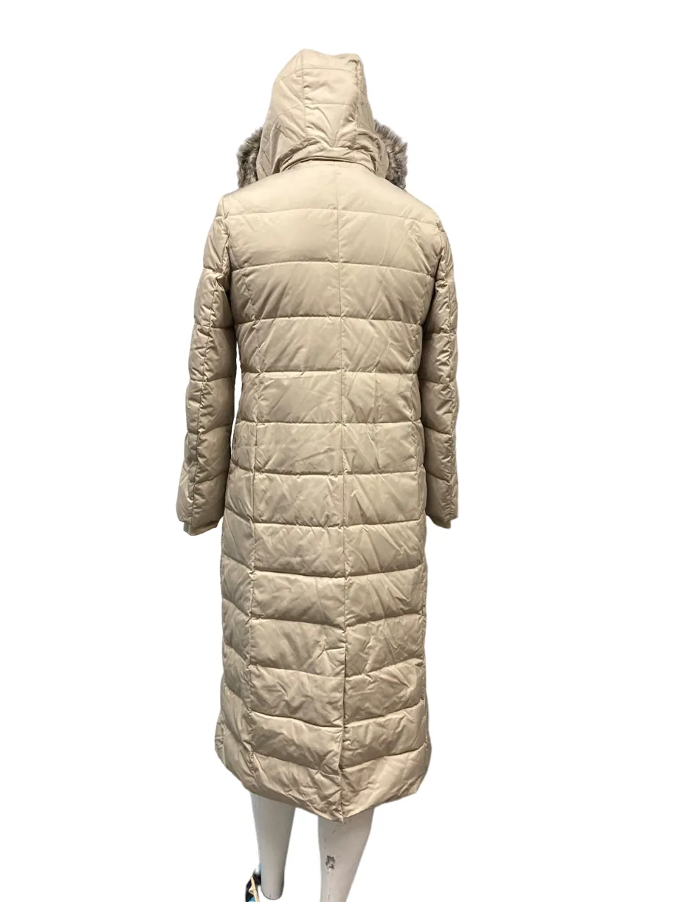 Lands' End Women's Long Puffer Jacket Stone