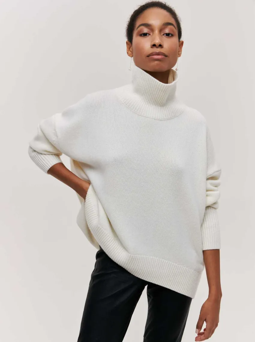 Leah Turtleneck Oversized Casual Women Sweater