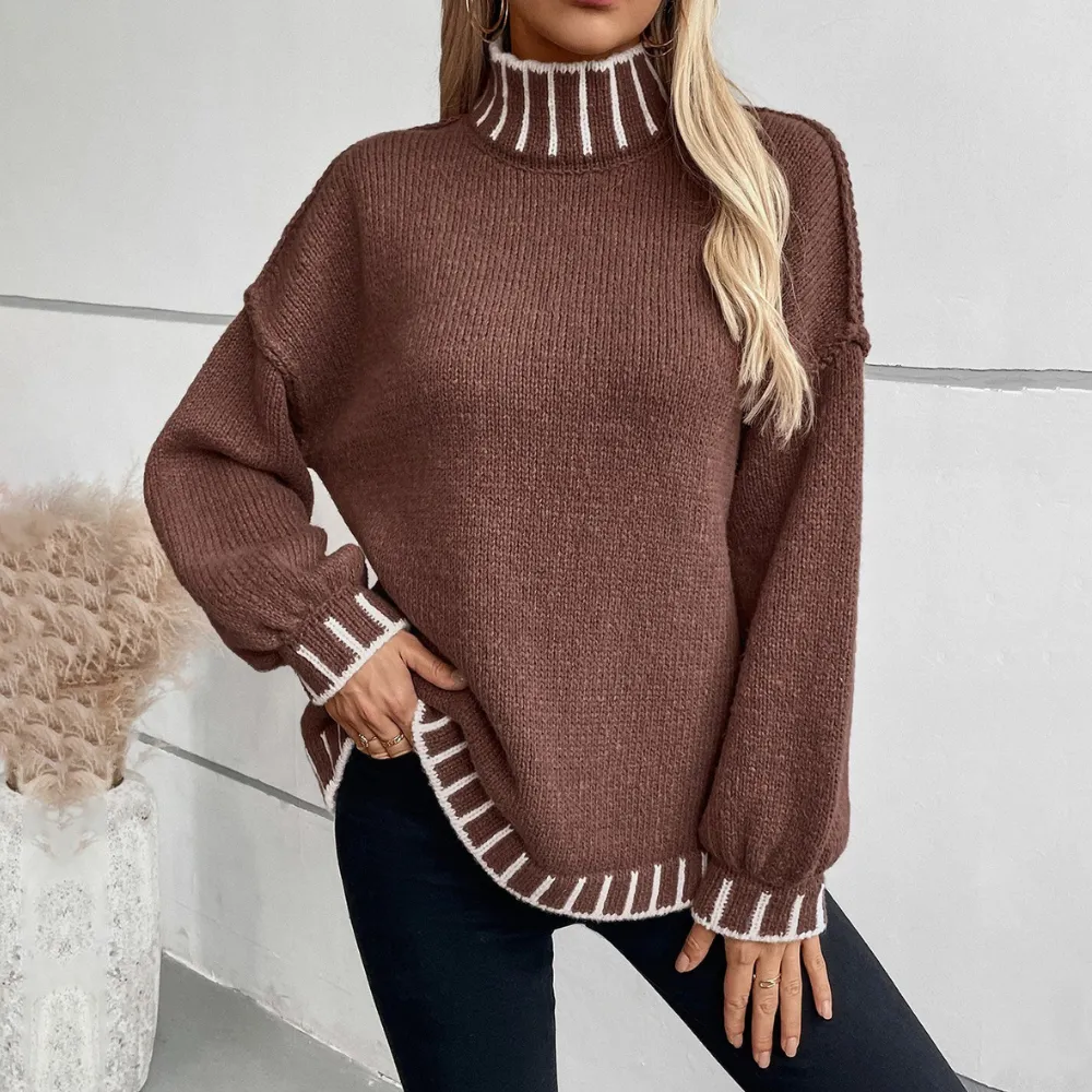 LUA - Afslappet Turtleneck Sweater til Damer