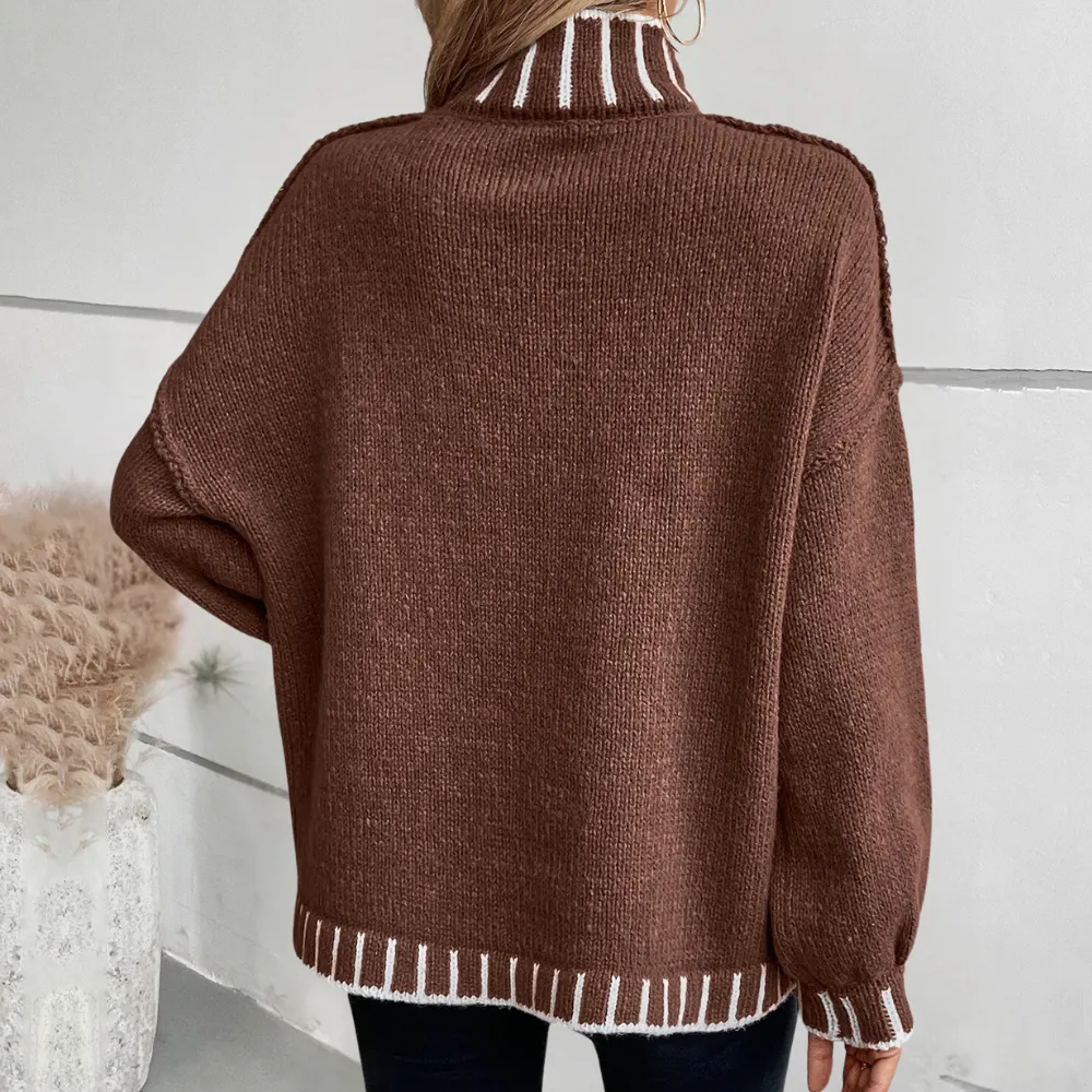 LUA - Afslappet Turtleneck Sweater til Damer