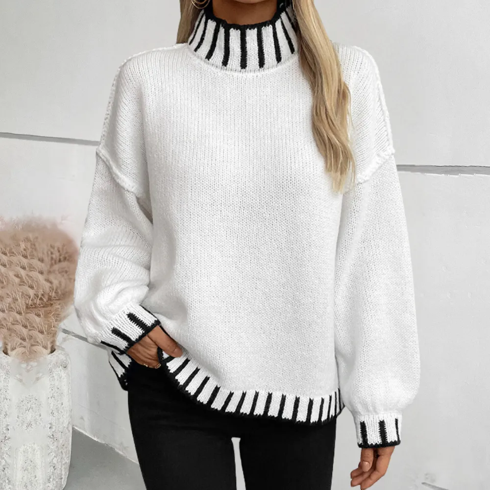 LUA - Afslappet Turtleneck Sweater til Damer