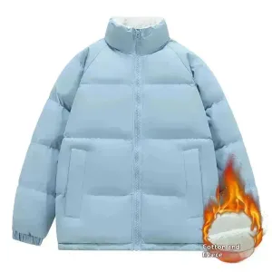 Men's Autumn And Winter Fleece-lined Thick Cotton-padded Puffer Coat