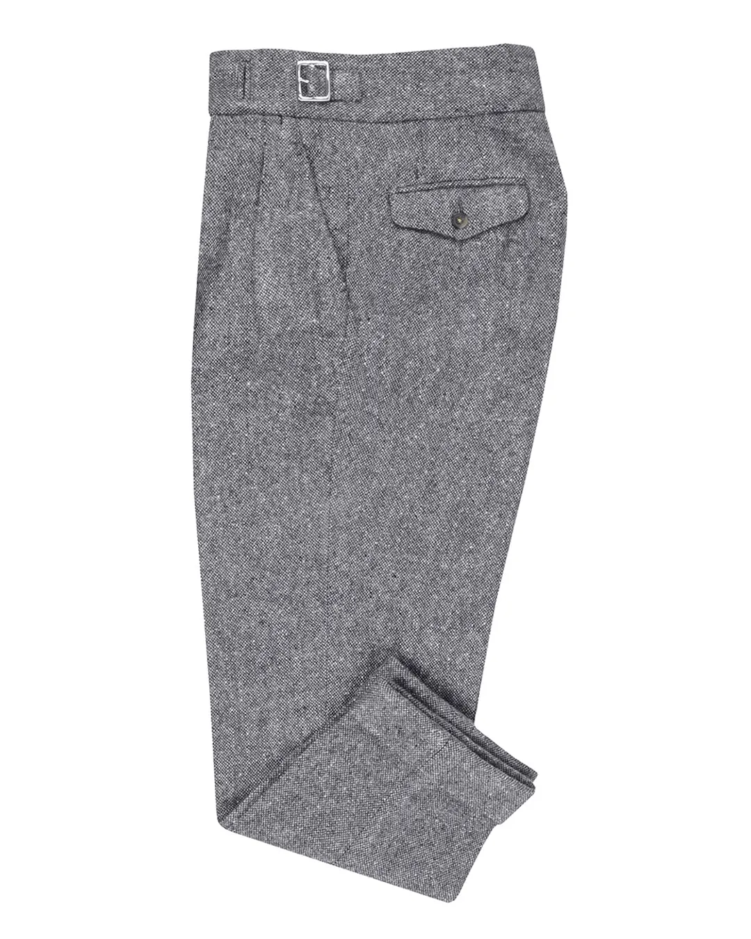 Molloy Plain Donegal Tweed Pants - Grey