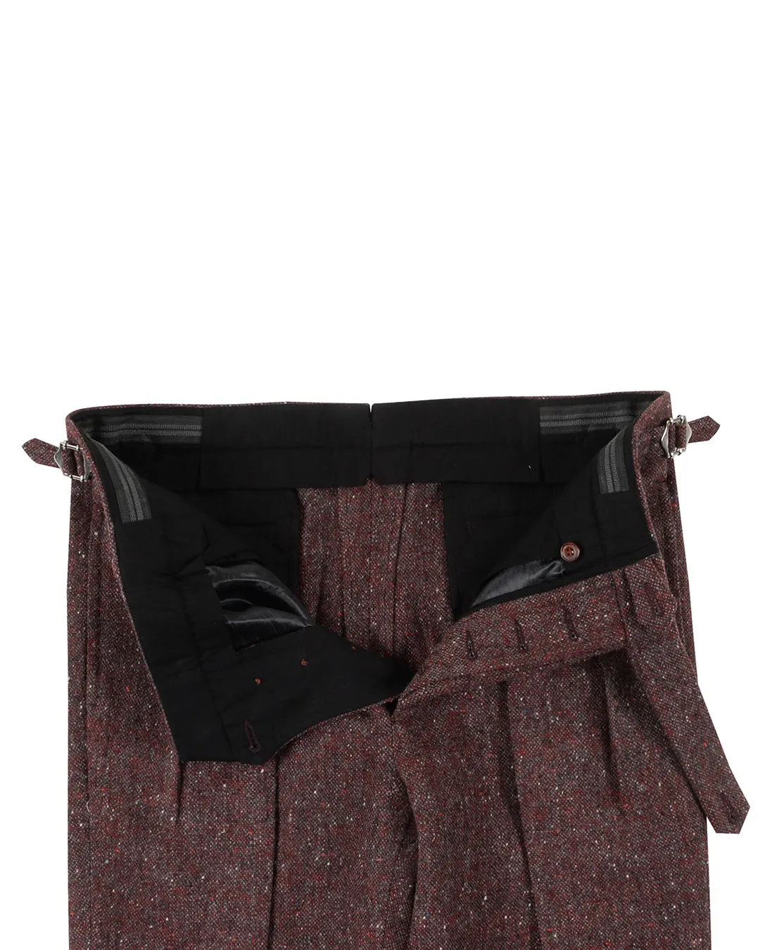 Molloy Plain Donegal Tweed Pants - Maroon