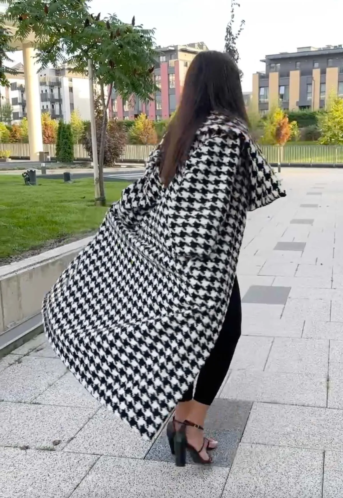 OFELIA Houndstooth Winter Coat