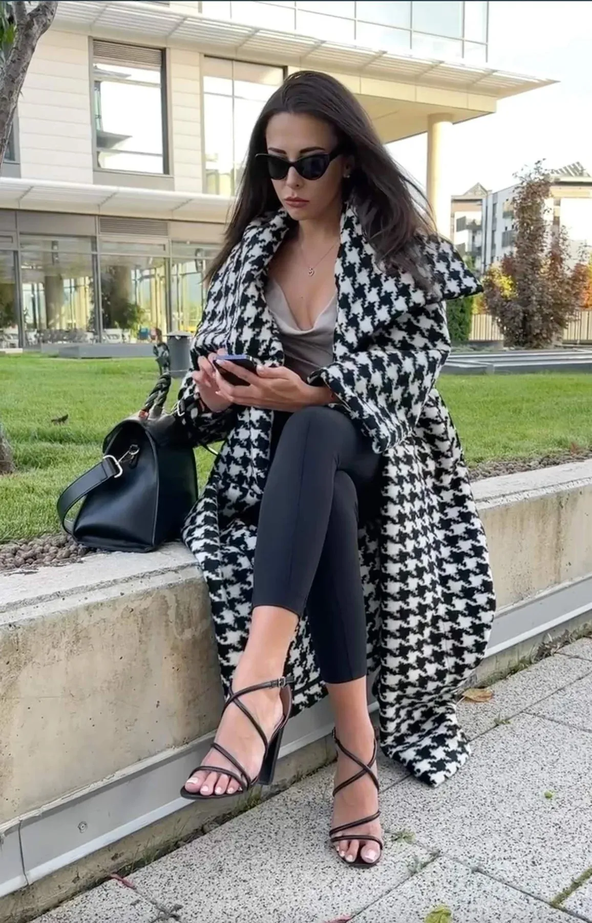 OFELIA Houndstooth Winter Coat