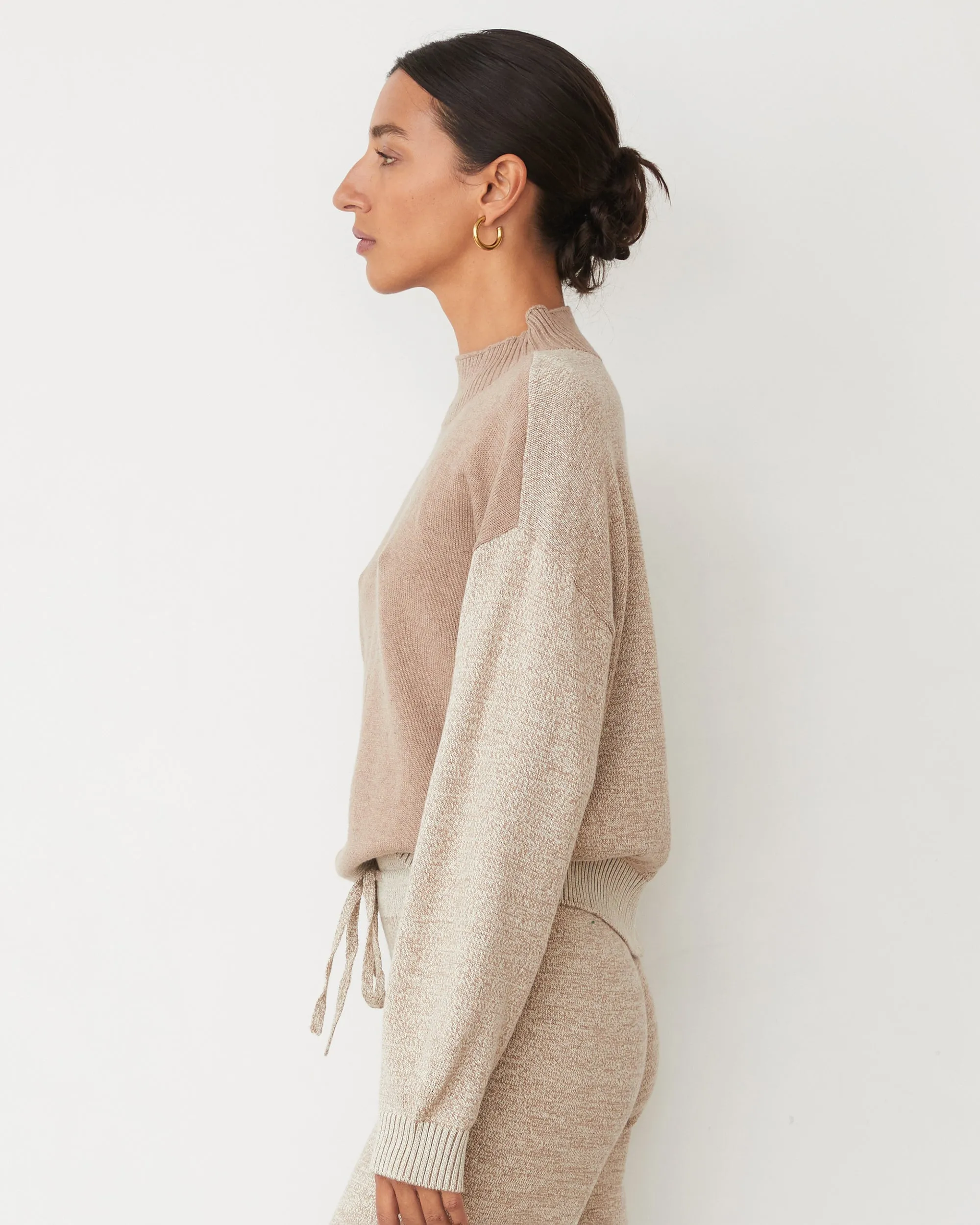 Organic Cotton Cashmere Funnel Neck Sweater