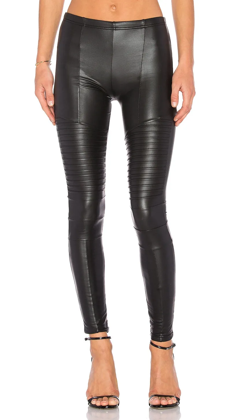 Plush Fleece Lined Liquid Moto Leggings