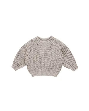 Quincy Mae Chunky Knit Sweater - Fog