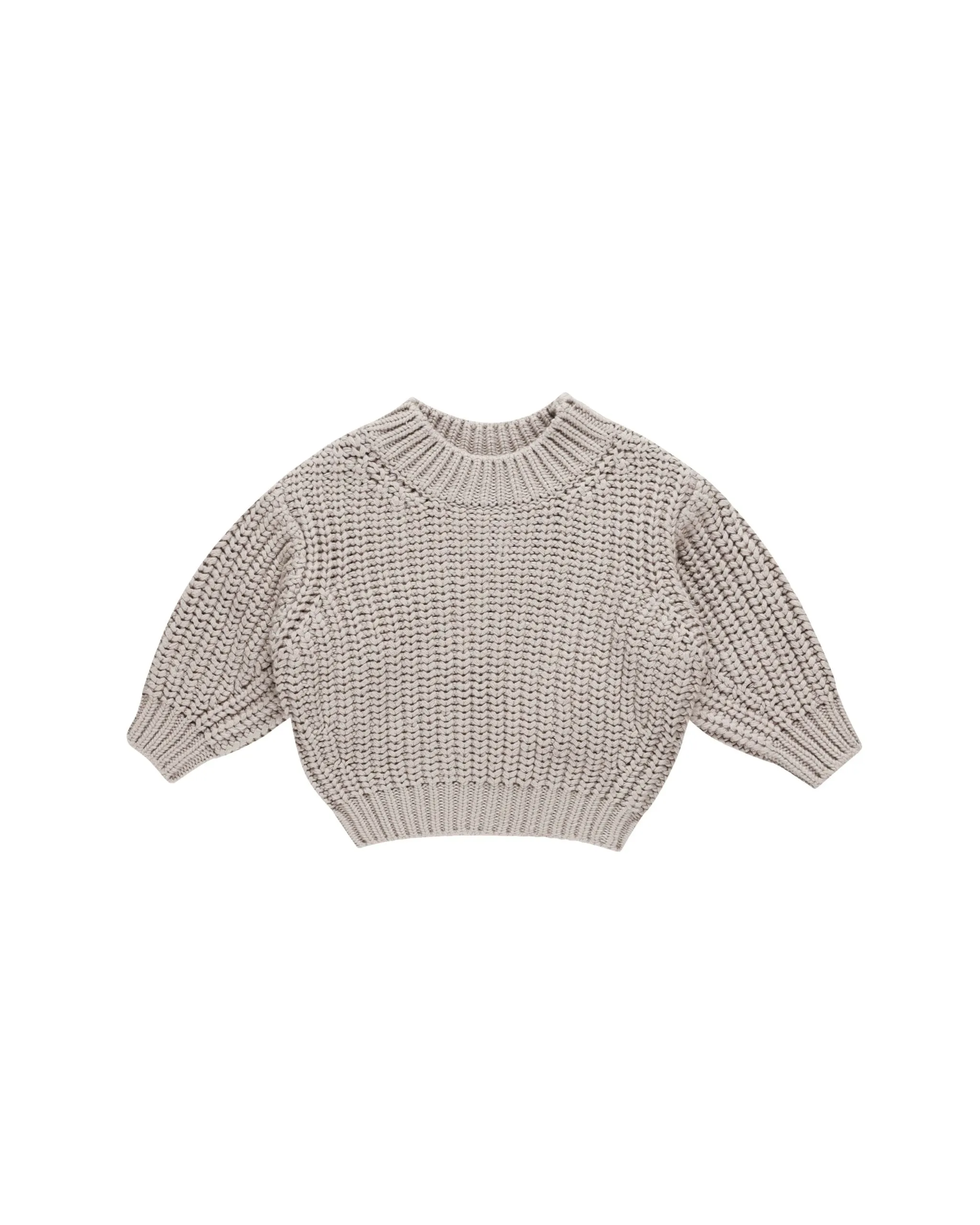 Quincy Mae Chunky Knit Sweater - Fog