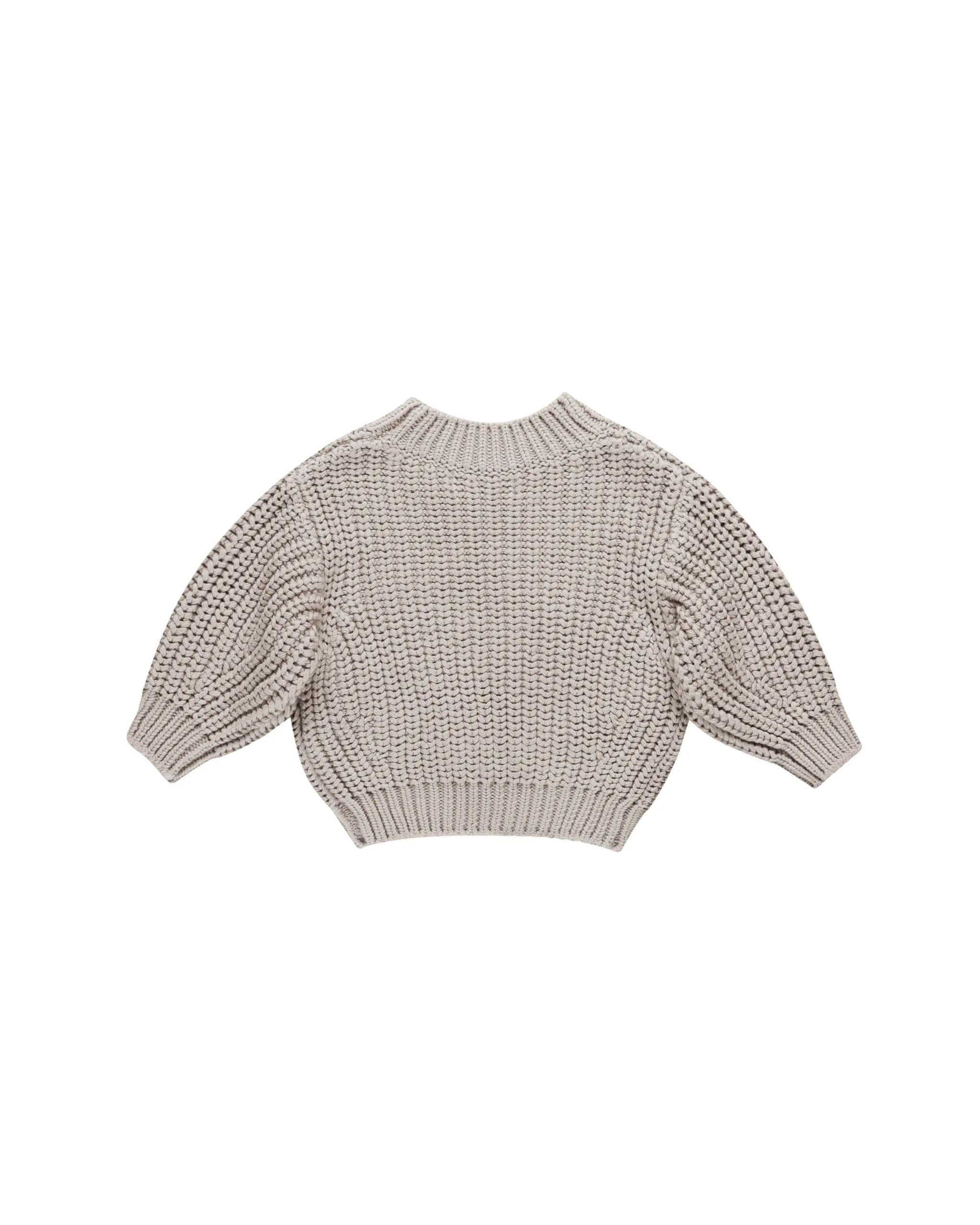 Quincy Mae Chunky Knit Sweater - Fog