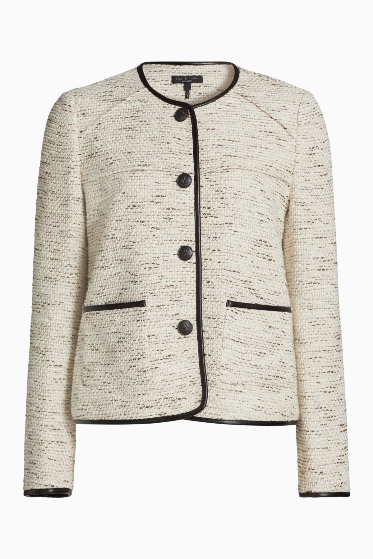 Rag & Bone Mirabelle Italian Tweed Jacket - Ivory