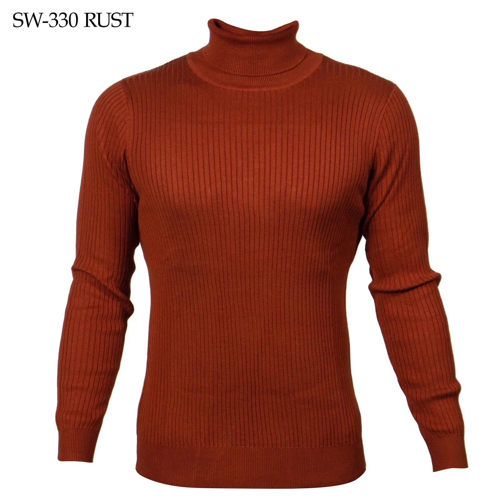 Rust Prestige International Men's Turtleneck Sweater Regular-Fit SW-330