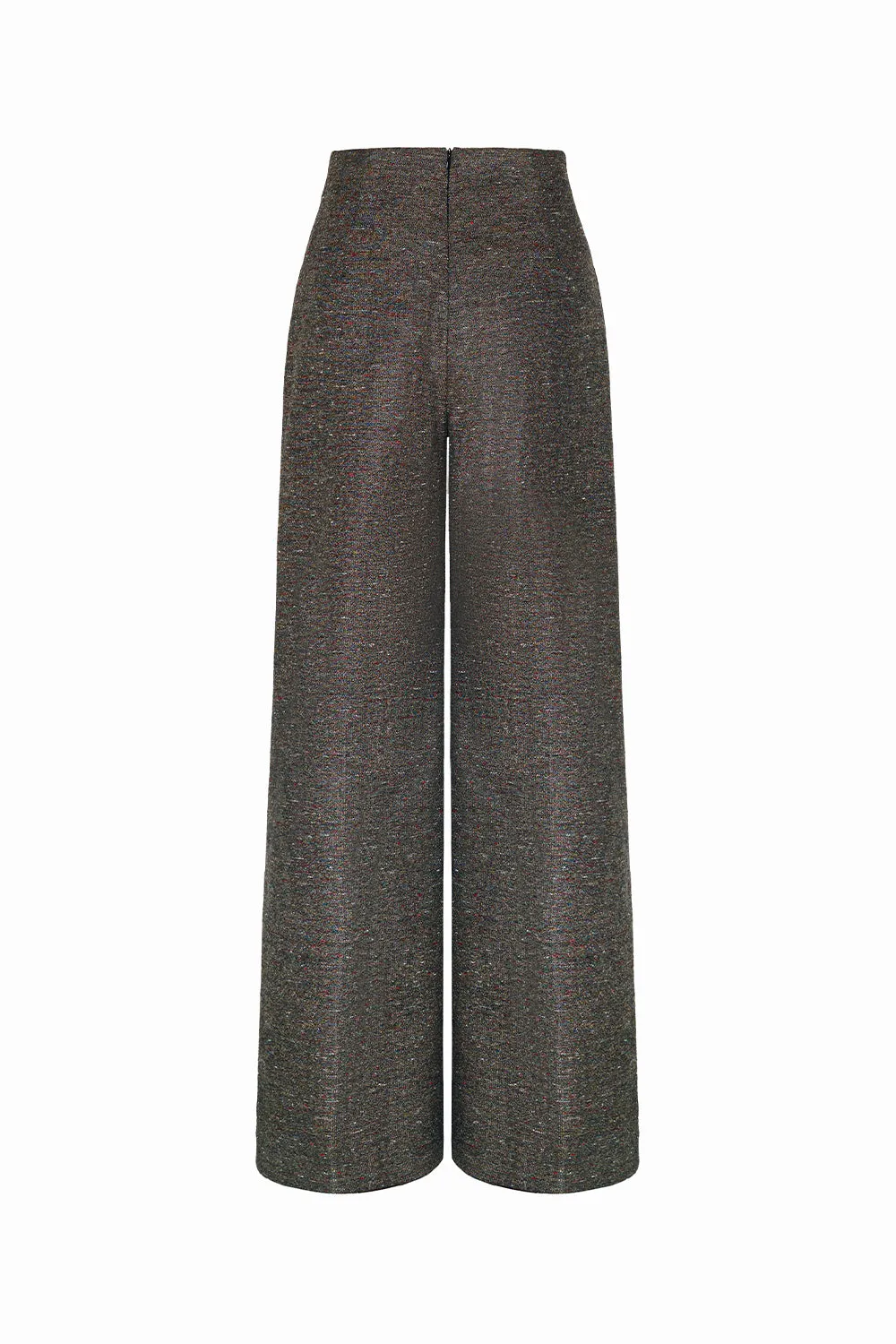 Sariyah Straight Wide Leg Tweed Floor Length Pants